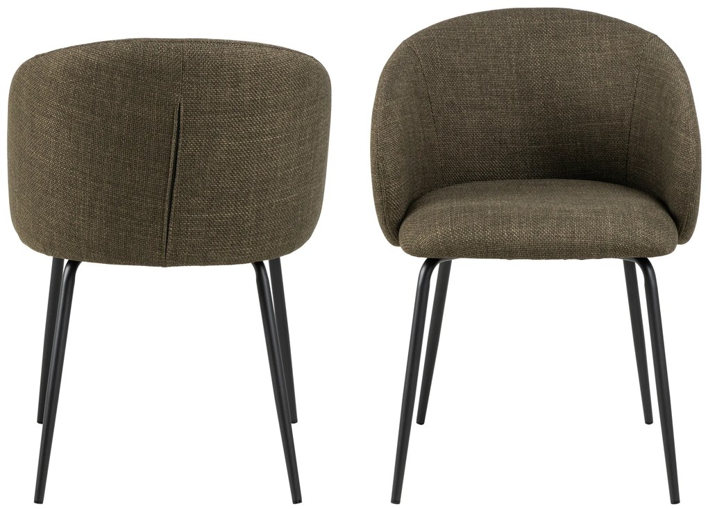 MAZZONI EXPORT CLARA Olívazöld (Basel 77 szövet)/fekete lábak - MODERN KÁRPITOZOTT KAGYLÓSZÉK LOFT STÍLUSÚ NAPPALIBA/ÉTKEZŐBE/IRODÁBA