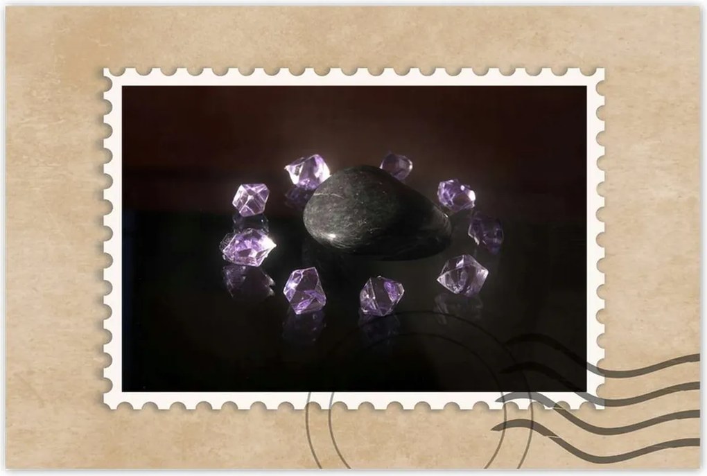 Poszterek 60x40 Lila kristályok