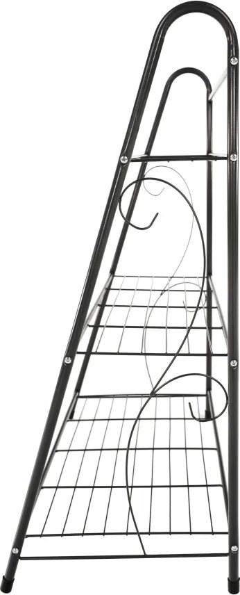 Polcállvány, 3 polcos, sötét szürke, VERUMA