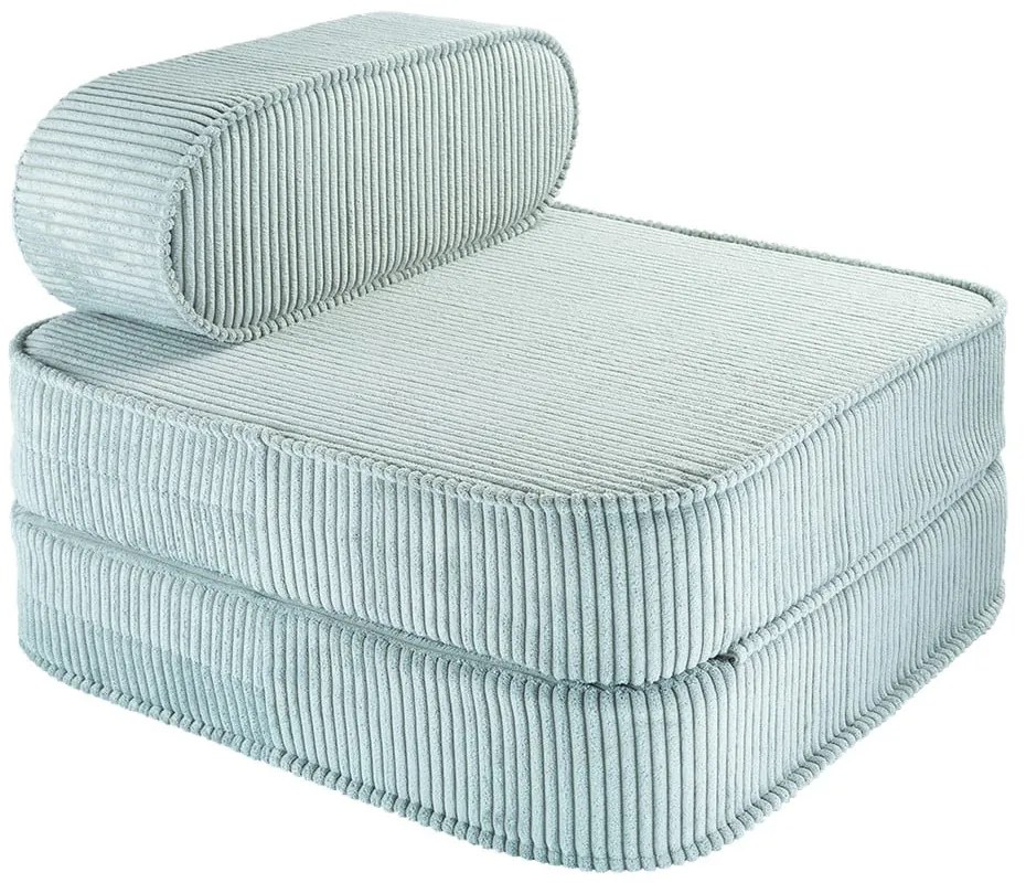 Mentazöld kordbársony gyerek fotel Flip – Wigiwama