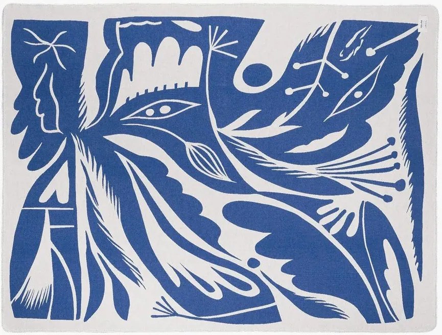 Kék takaró 165x200 cm Lino – noo.ma