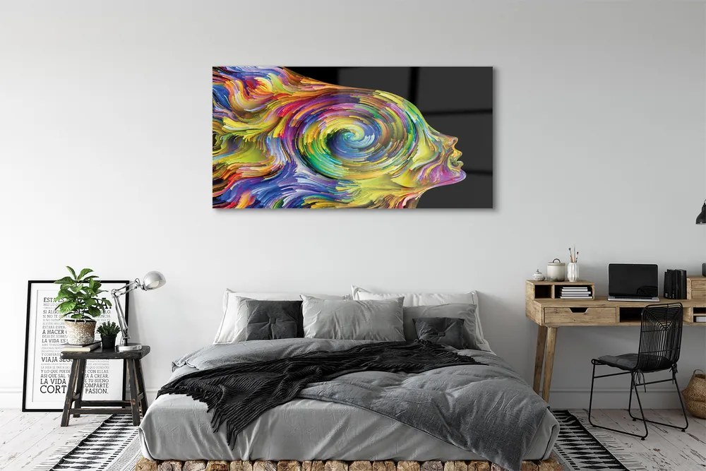 Üvegképek Nő színes kép 120x60cm