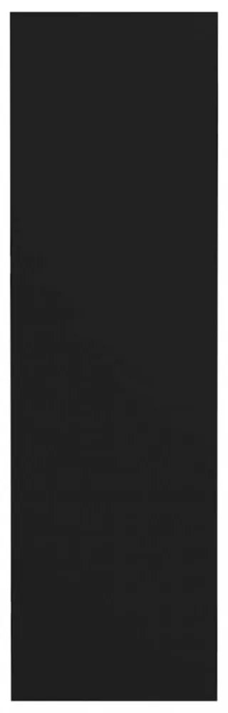 4 db fekete szerelt fa fali cipősszekrény 60 x 18 x 60 cm
