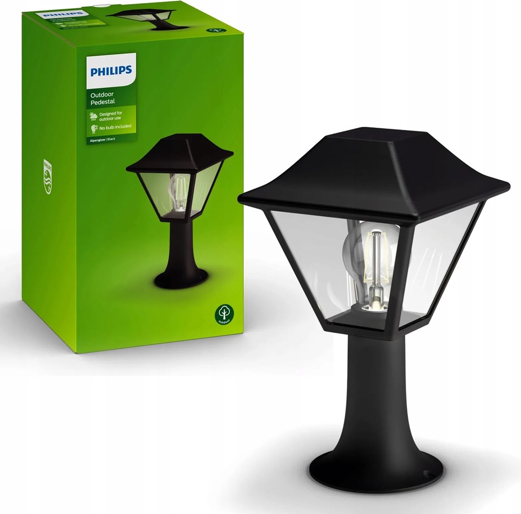 LED-es kültéri kerti lámpa Alpenglow E27 oszlop 30cm Philips
