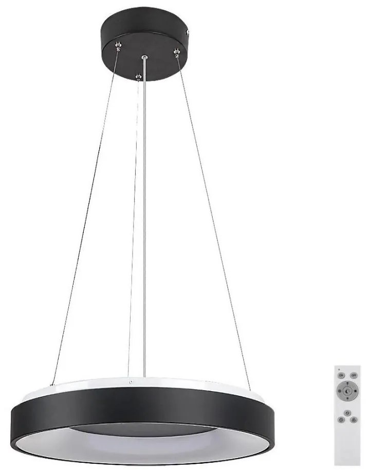 Rabalux 72001 - CEILO LED/38W/230V fekete dimmelhető függeszték távirányítóval