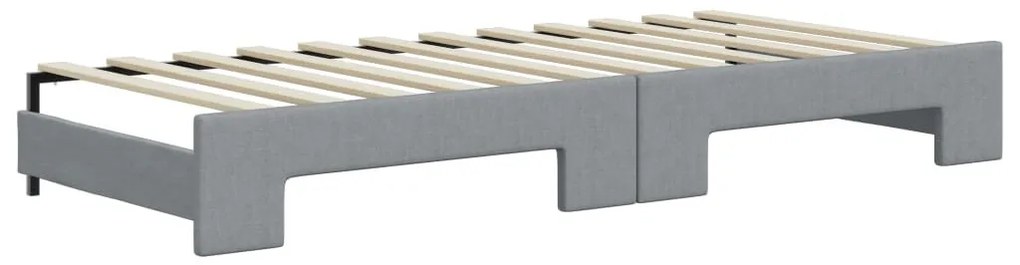 világosszürke kihúzható szövet heverő 80 x 200 cm