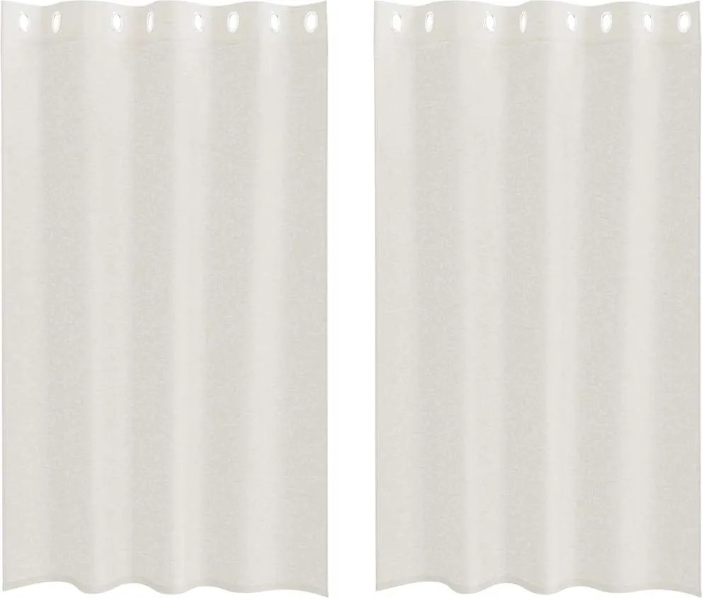 vidaXL Voile Függöny függönyökkel 2 pcs Krém 175 x 140 cm Poliészter