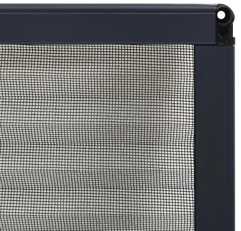 antracitszürke alumínium pliszé ablakszúnyogháló 60 x 80 cm