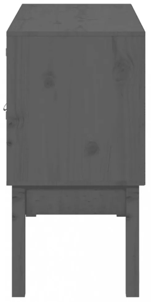 szürke tömör fenyőfa tálalószekrény 110 x 40 x 78 cm