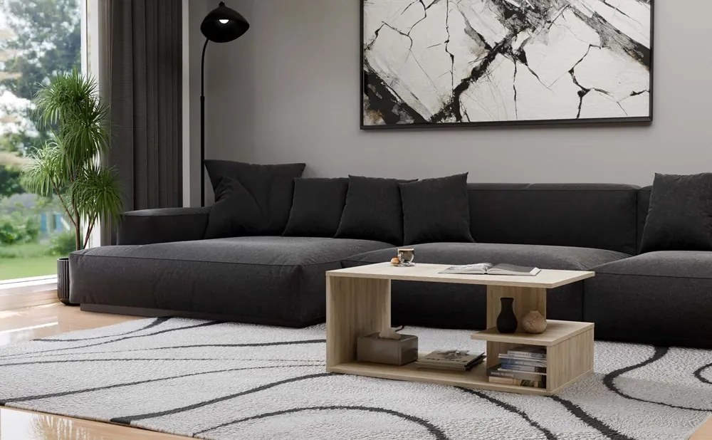 Odell Dallas dohányzóasztal, 91x40x51 cm, sonoma