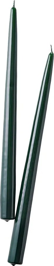 TWIN FLAME gyertya 31cm 2 db , sötétzöld