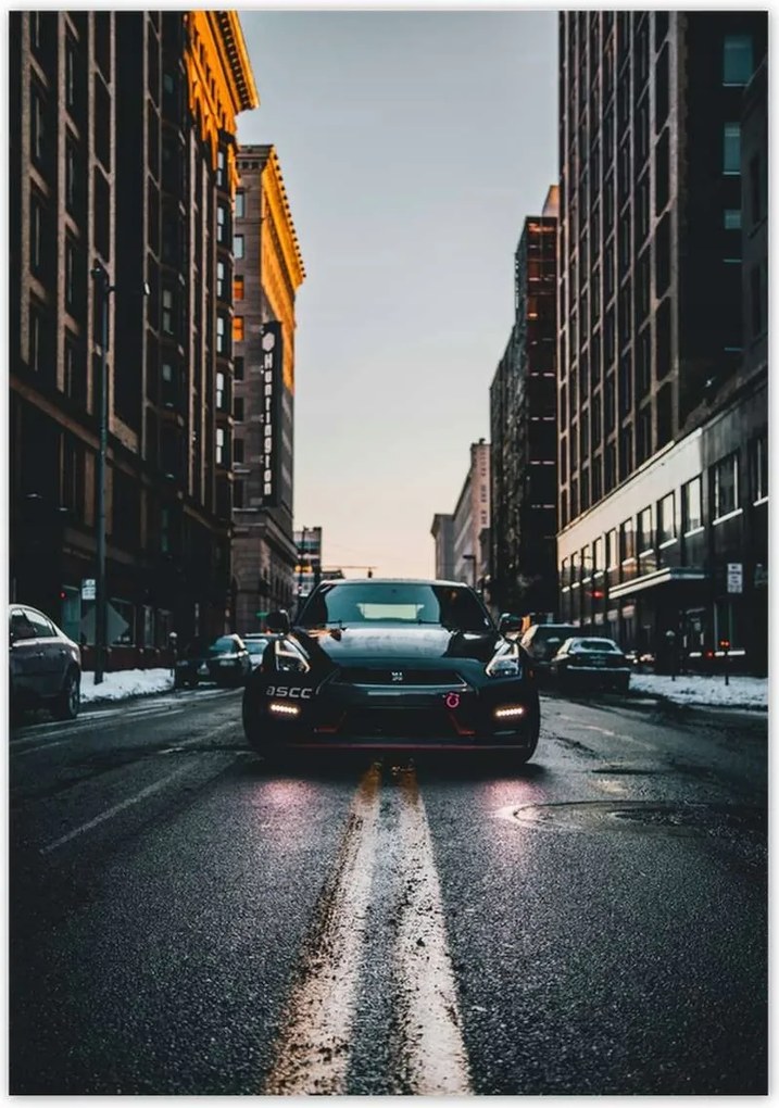 Poszterek 70x100 Fekete Nissan Gtr