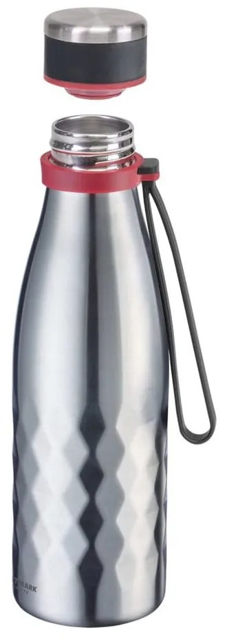Világosszürke szilikon-rozsdamentes acél utazó ivópalack 550 ml Viva – Westmark