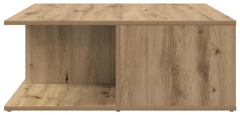 Dohányzóasztal fiókkal kézműves tölgy 80 x 80 x 31 cm Faanyag