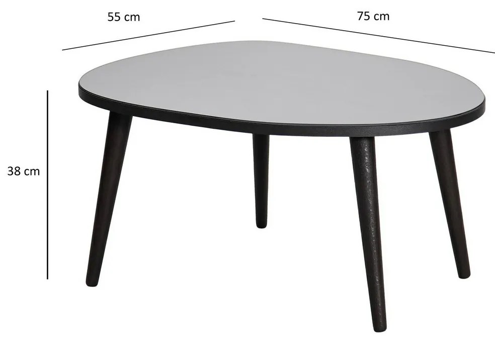 Gusto Black konferenciaasztal sötét üveggel