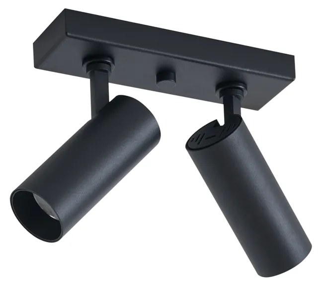 Modern mennyezeti lámpa fekete LED-del, szabályozható, 2 lámpás - Tate