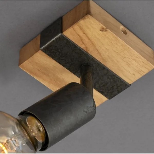 Briloner 2900-011 - Fali spotlámpa WOOD BASIC 1xE27/25W/230V