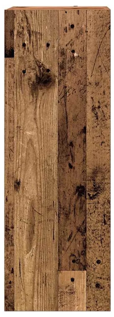 antik fa színű szerelt fa TV-szekrény 30,5 x 30 x 90 cm
