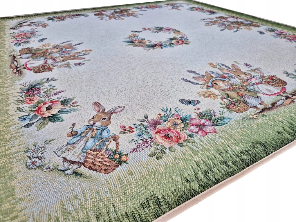 100x100 cm Abrosz Húsvéti nyuszis gobelin húsvétra, strapabíró