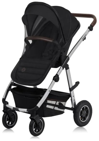 Lionelo - Kombinált babakocsi 3 az 1-ben AMBER Fekete-ezüst