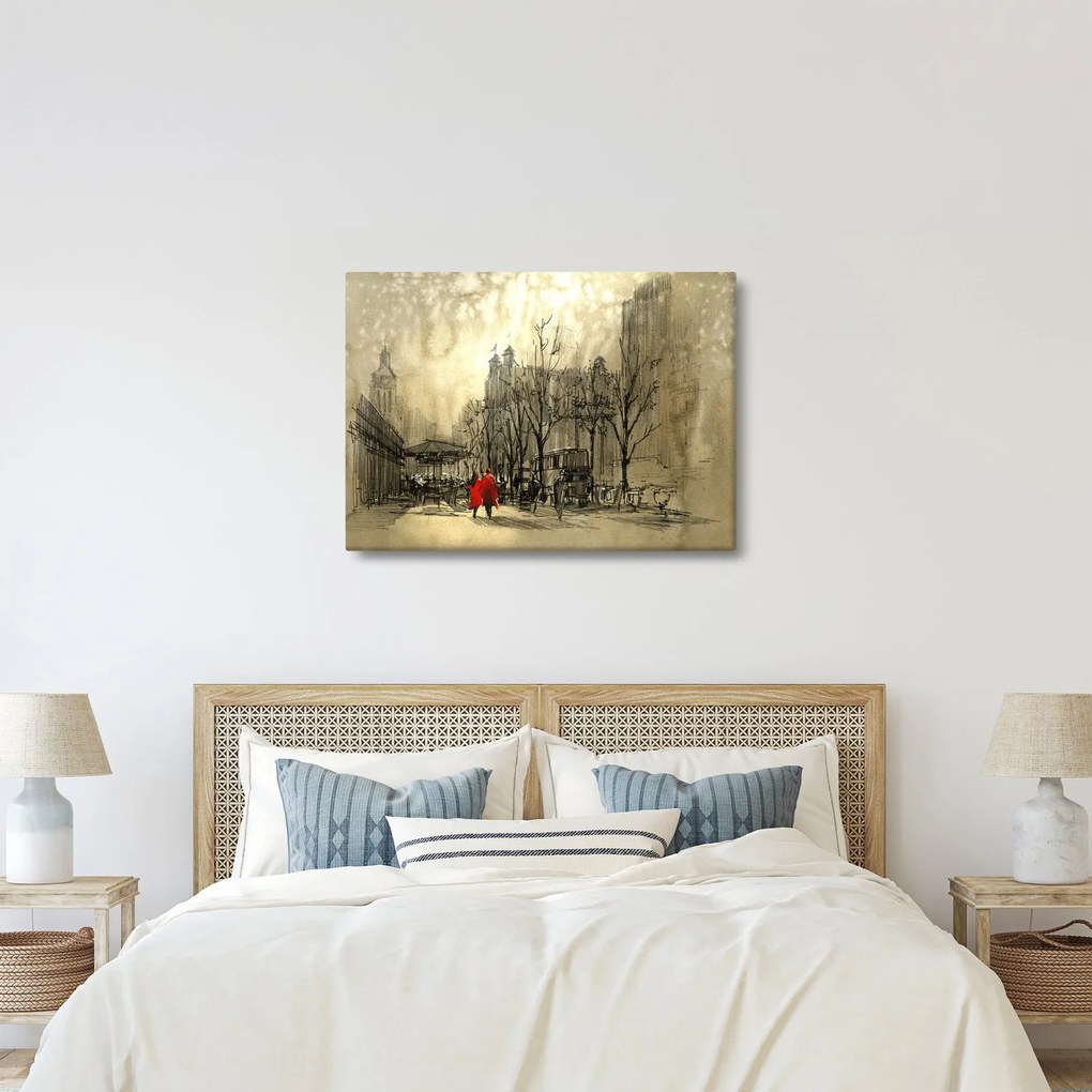 Kép - A város vázlata (70x50 cm)