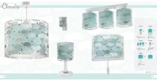 Dalber D-41412H - Gyereklámpa CLOUDS 1xE27/60W/230V