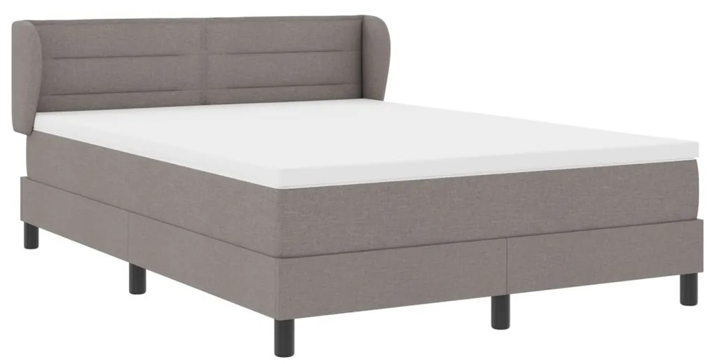 vidaXL Boxspring Ágy Matraccal Taupe 160x200 cm Szövet