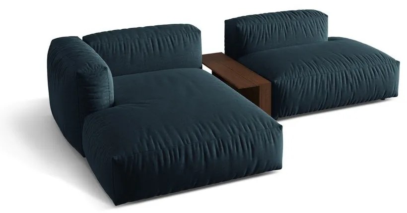Sötétkék moduláris sarokkanapé (bal oldali) Martina – Micadoni Home