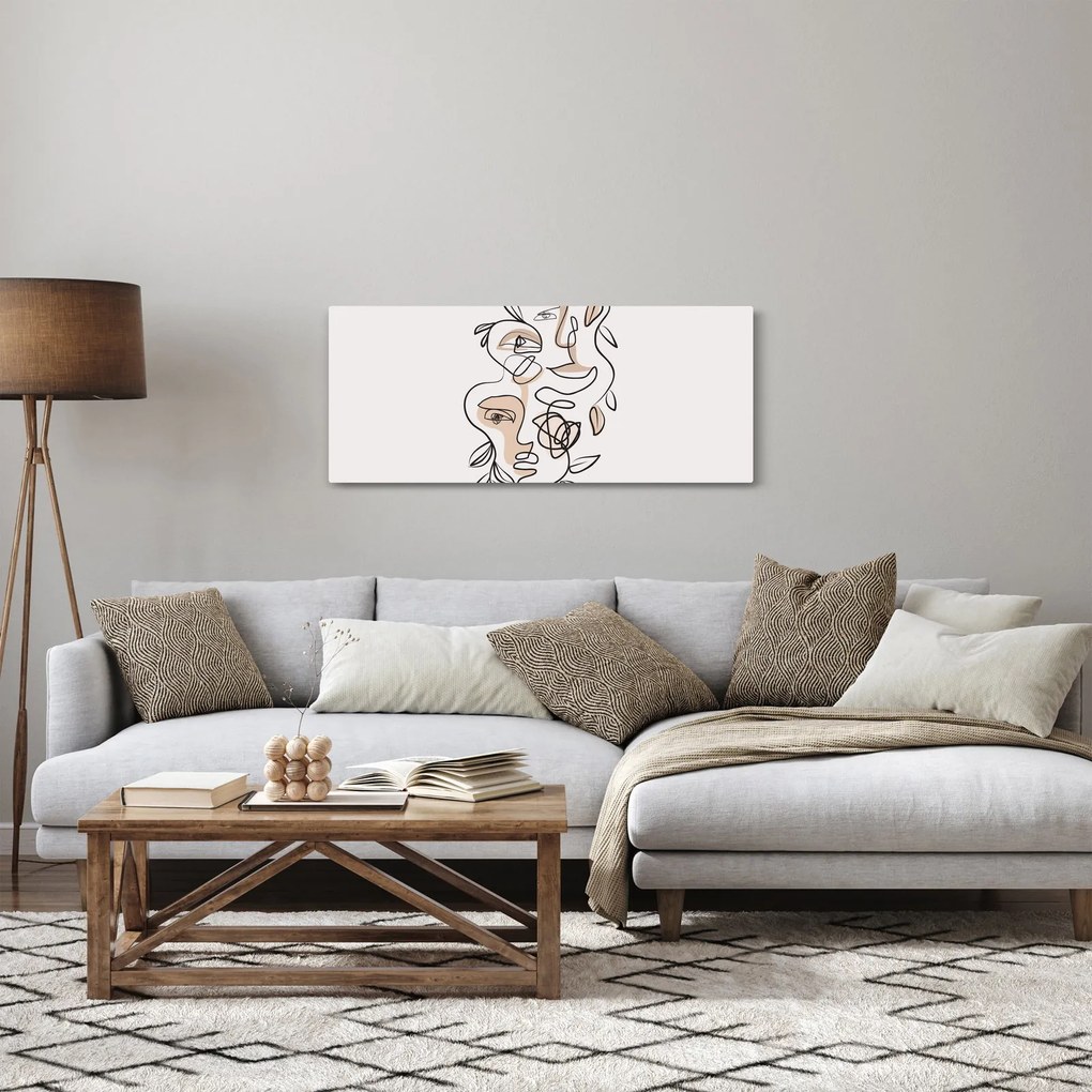 Kép - Line art arckezelés (120x50 cm)