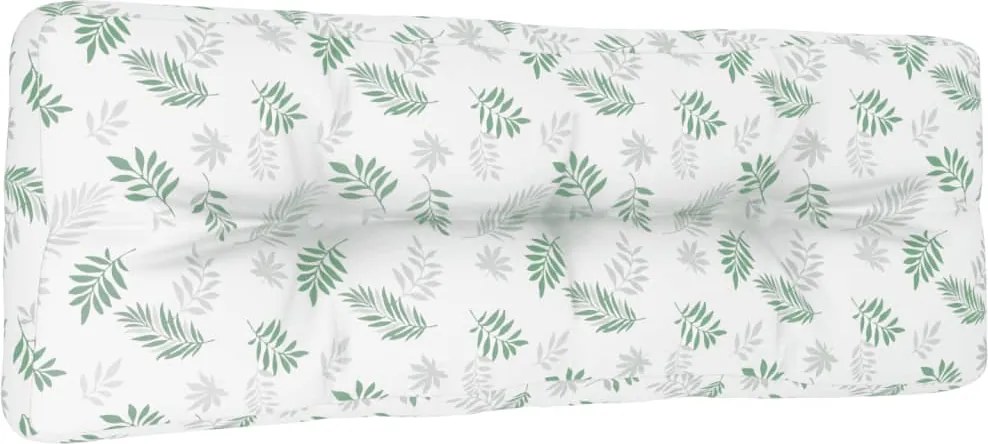 vidaXL levélmintás szövet raklappárna 120 x 40 x 12 cm