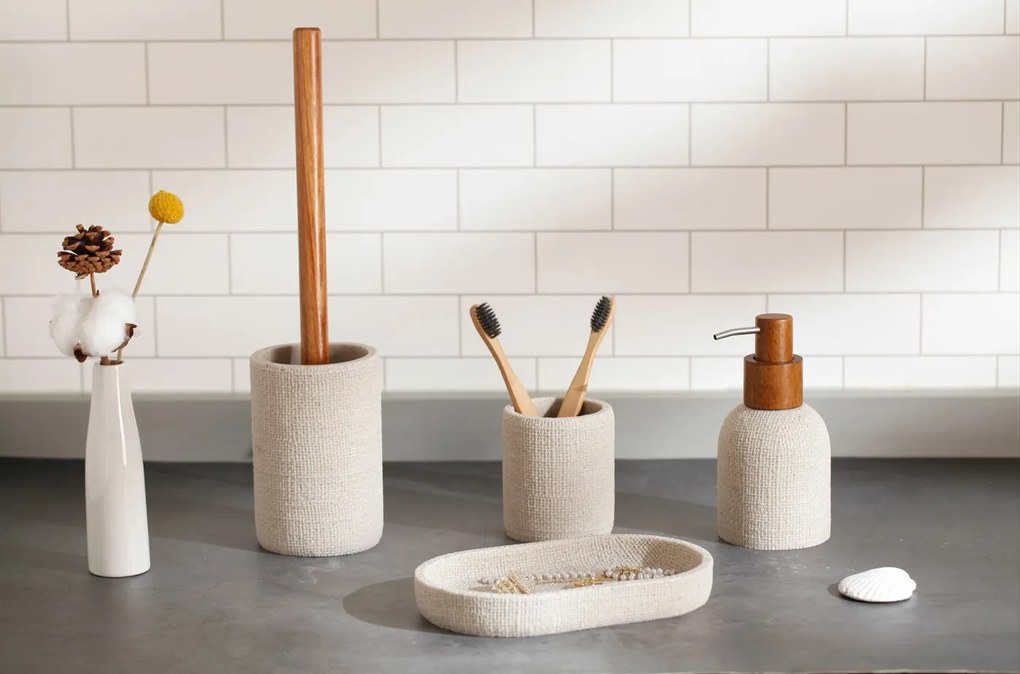 Erga Craft, álló fogkefe pohár, taupe, ERG-08567