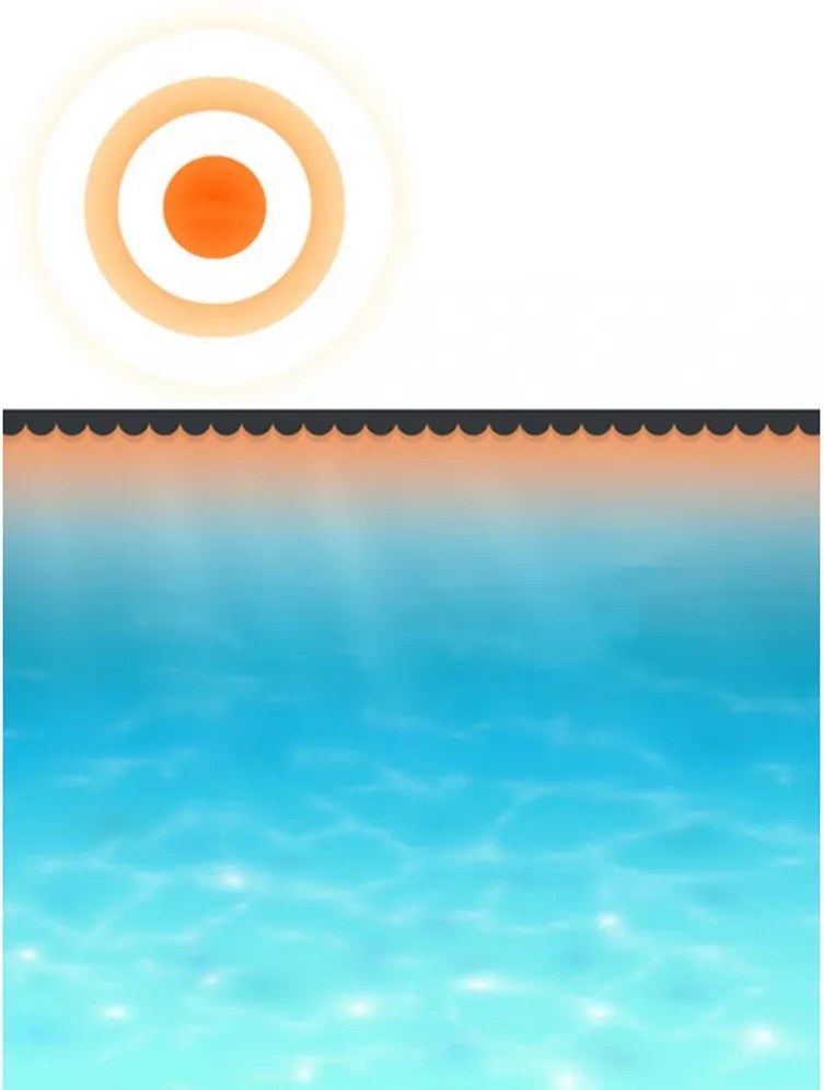 Négyszögletes medence borító 450 x 220 cm-es PE kék