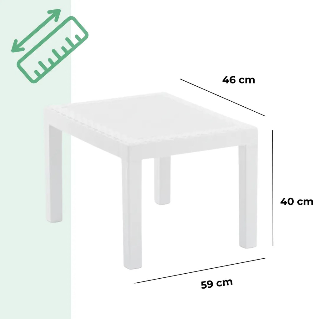 Kerti garnitúra AKITA, 3 részes, fehér I.P.A.E-Progarden