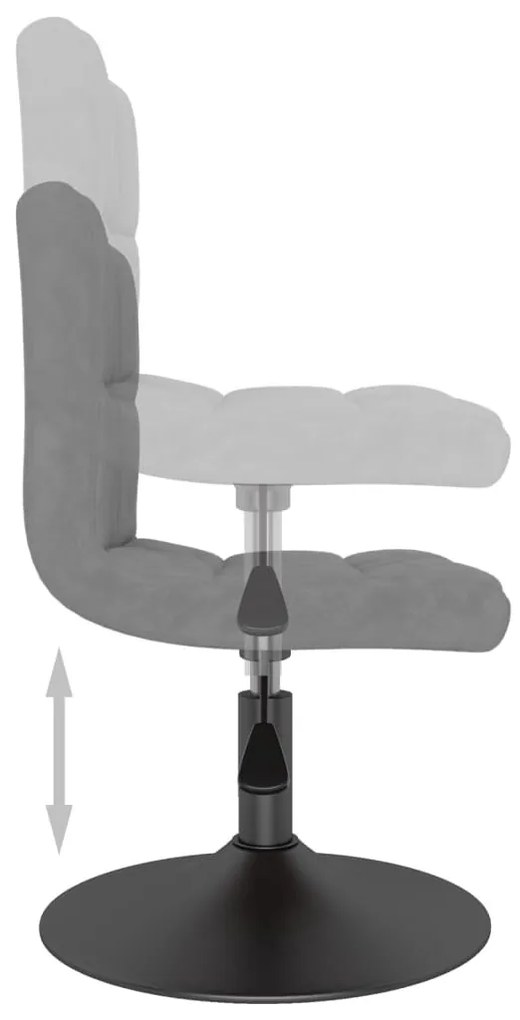 világosszürke bársony forgó étkezőszék