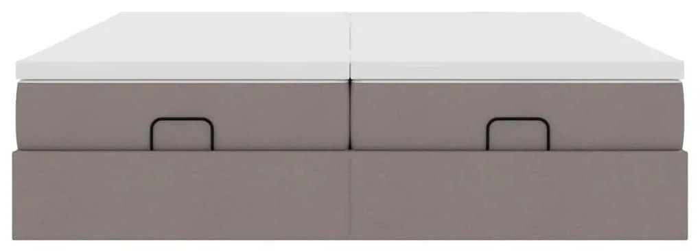 oszmán ágykeret matracokkal Taupe 180x200cm szövet