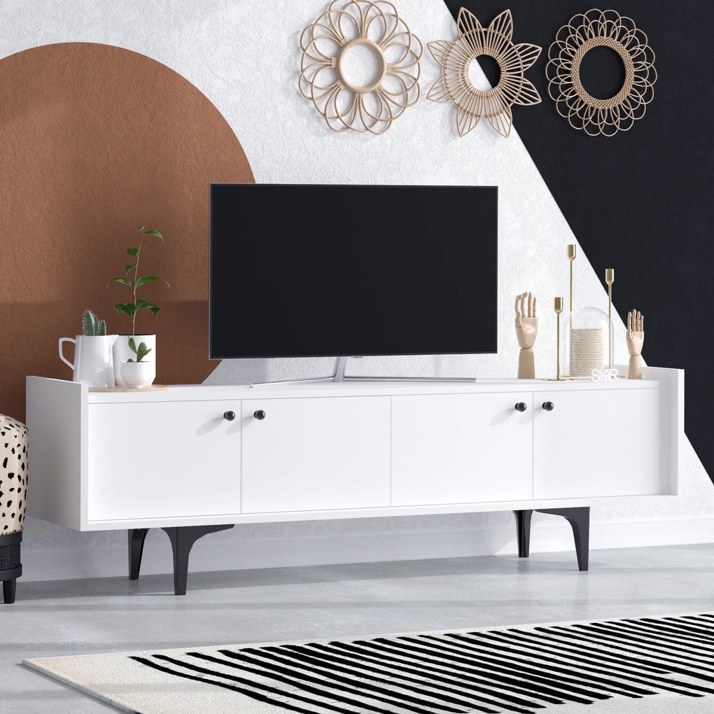 TV asztal/szekrény Atlantic (fehér). 1072899