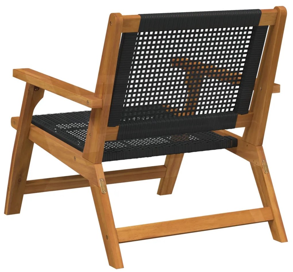 Kerti székek 2 db fekete 76x67x73,5 cm tömör akácfából