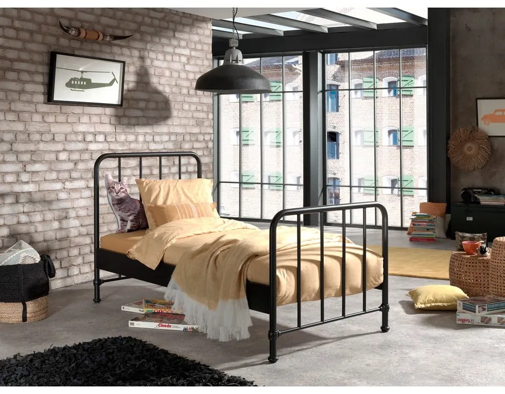 Szürke fém gyerekágy 90x200 cm BRONXX – Vipack