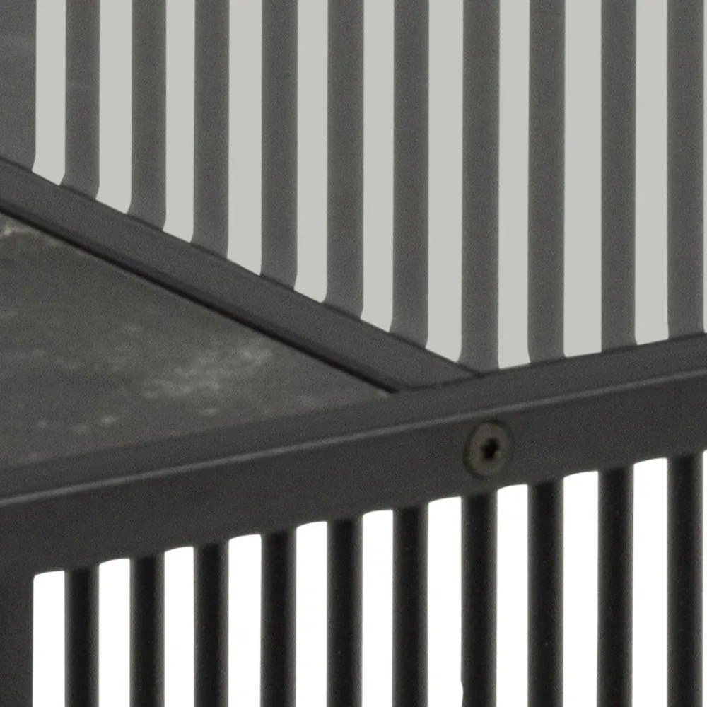 Fekete dohányzóasztal üveg asztallappal 80x80 cm Strington – Actona