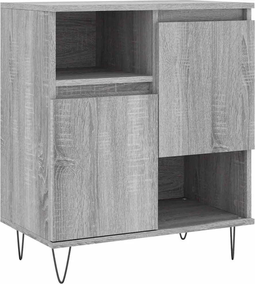 vidaXL szürke sonoma színű szerelt fa tálalószekrény 60 x 35 x 70 cm