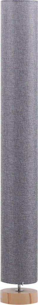 HOMCOM Modern Padló Lámpa, Nappali Lámpara Maximum 40W E27 Vászon Árnyékkal és Fém Vázával, Hálószobához Ø15x120 cm Szürke | Aosom