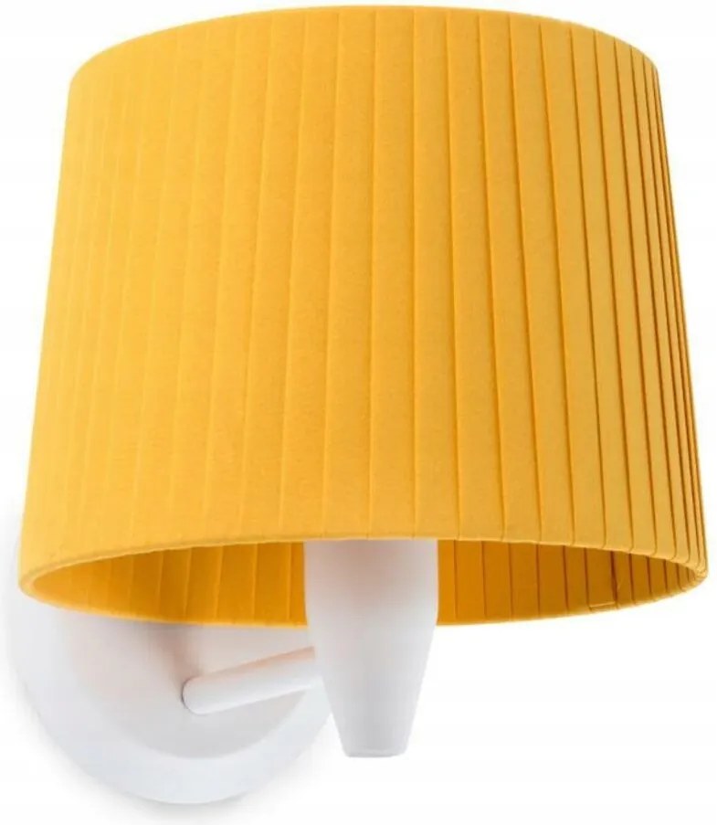 Faro Samba fali lámpa fehér/sárga, E27, textil ernyő, design