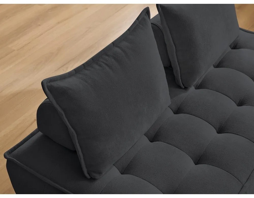 Sötétszürke zsenília kanapé 175 cm Elisa – Bobochic Paris