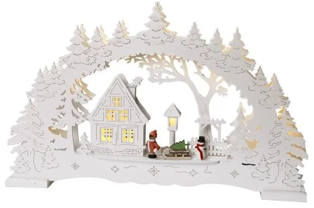 Ulm fehér LED világító dekoráció, magasság 27 cm - Star Trading