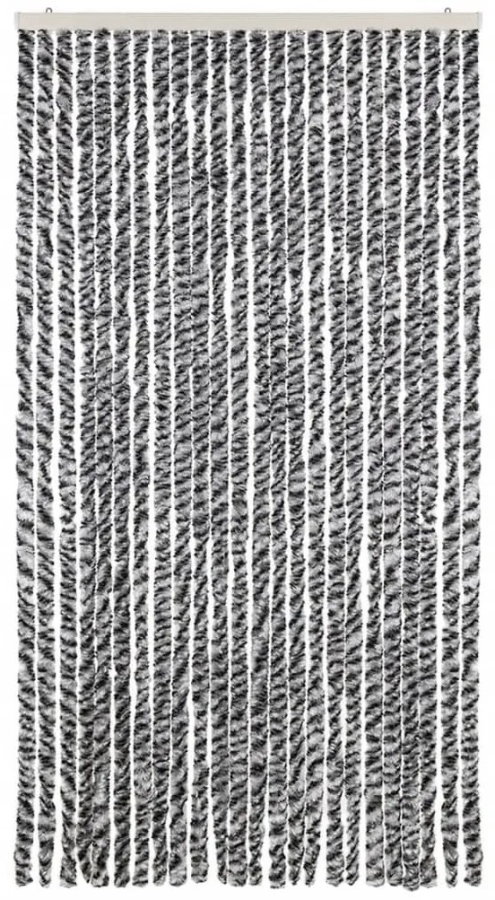 szürke és fekete és fehér zsenília rovarfüggöny 100 x 200 cm