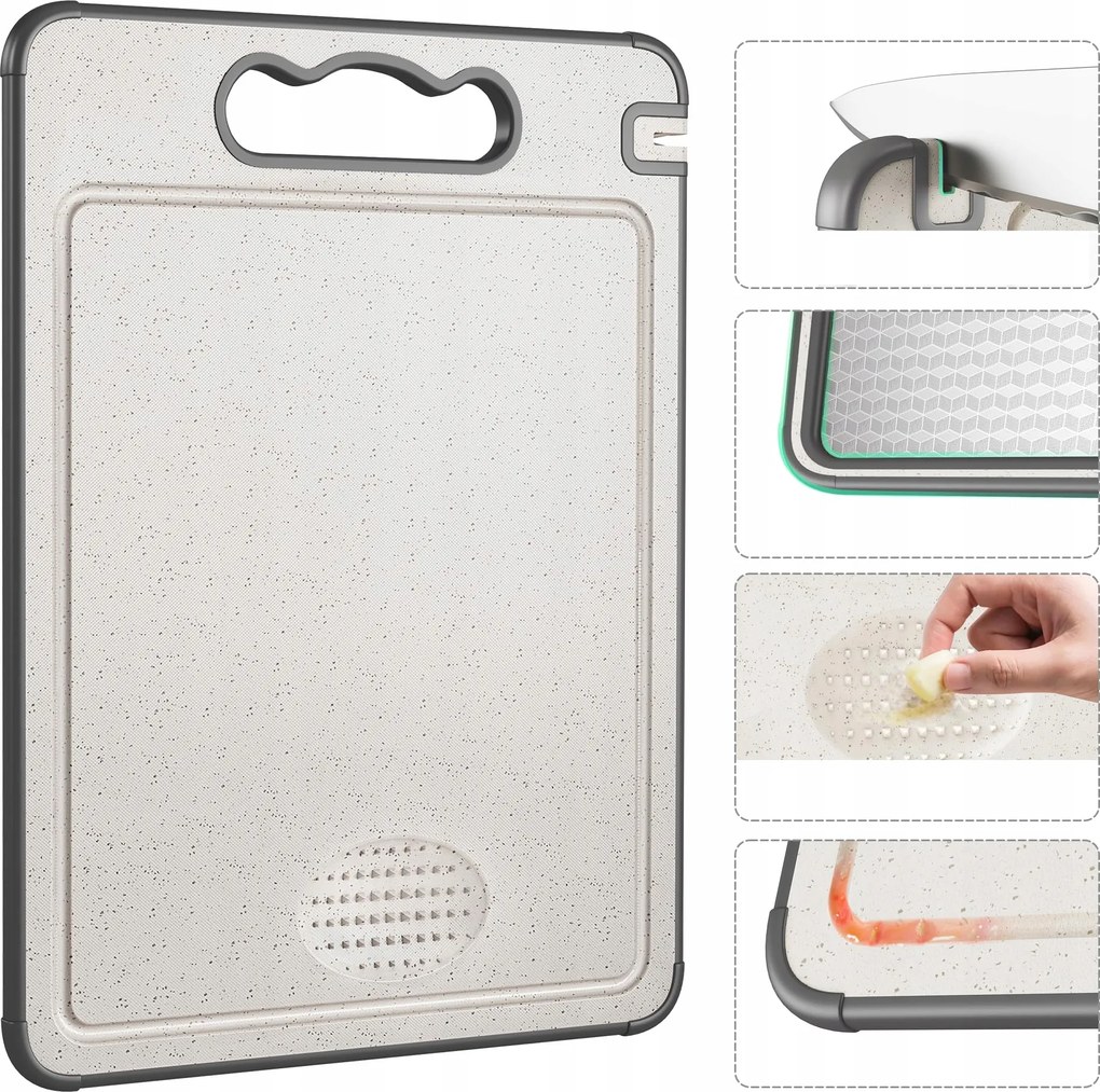 Rozsdamentes Acél Vágódeszka A Konyhába, Kétoldalas, Csúszásgátló