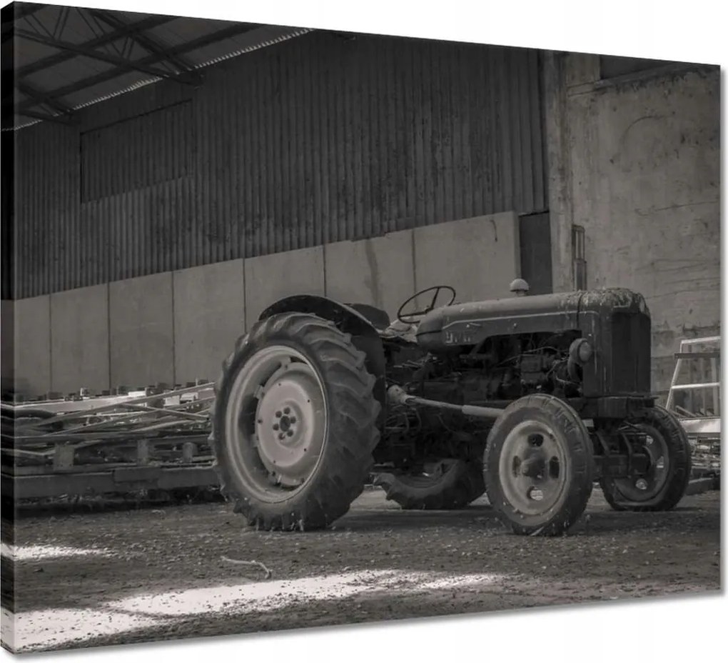 Vászonkép 50x40 Antik régi traktor