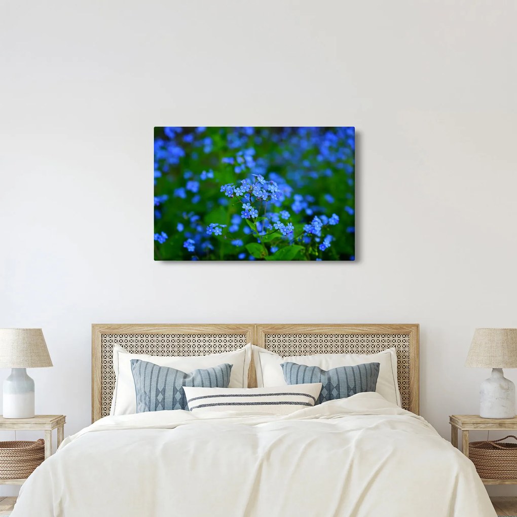 A kék virágok képe (90x60 cm)