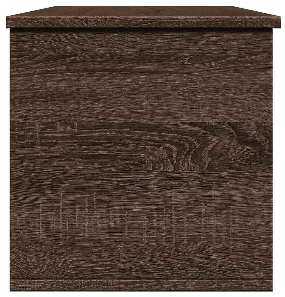 barna tölgy színű szerelt fa tárolóláda 102 x 35 x 35 cm