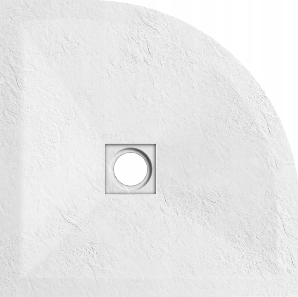 Kompozit zuhanytálca félköríves "fq sorozat" Fehér 90x90x2,5cm